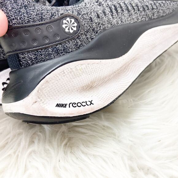 Nike US 9 Womens Oreo Black/Black-White InfinityRN 4 Low Top Running Sneaker - Picture 7 of 14